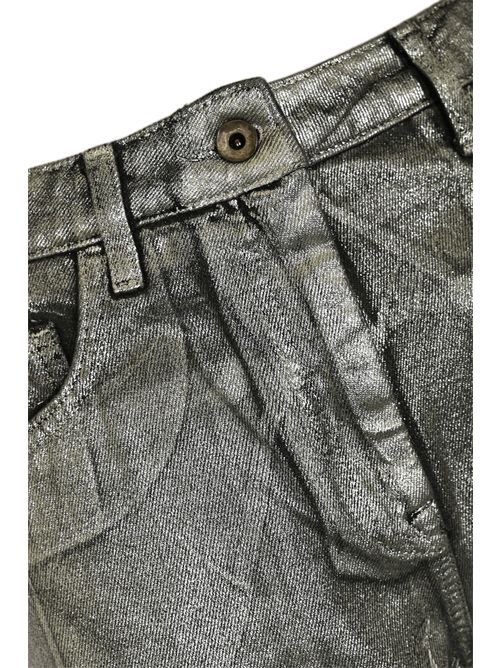 Jeans larghi metallizzati in tela denim laminata Patrizia Pepe | 8P0737 D114FG08